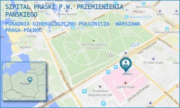 PORADNIA GINEKOLOGICZNO-POŁOŻNICZA - SZPITAL PRASKI P.W. PRZEMIENIENIA PAŃSKIEGO - ALEJA "SOLIDARNOŚCI" 67,  WARSZAWA PRAGA-PÓŁNOC