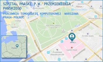 PRACOWNIA TOMOGRAFII KOMPUTEROWEJ - SZPITAL PRASKI P.W. PRZEMIENIENIA PAŃSKIEGO - ALEJA "SOLIDARNOŚCI" 67,  WARSZAWA PRAGA-PÓŁNOC