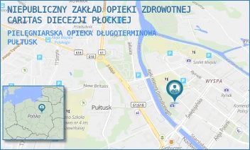 PIELĘGNIARSKA OPIEKA DŁUGOTERMINOWA - NIEPUBLICZNY ZAKŁAD OPIEKI ZDROWOTNEJ CARITAS DIECEZJI PŁOCKIEJ W PRZASNYSZU - KS. PIOTRA SKARGI 4A,  PUŁTUSK