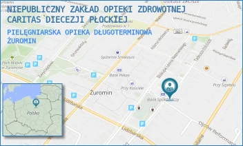 PIELĘGNIARSKA OPIEKA DŁUGOTERMINOWA - NIEPUBLICZNY ZAKŁAD OPIEKI ZDROWOTNEJ CARITAS DIECEZJI PŁOCKIEJ W PRZASNYSZU - KOŚCIUSZKI 2,  ŻUROMIN