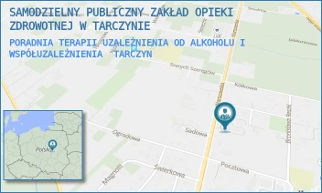 PORADNIA TERAPII UZALEŻNIENIA OD ALKOHOLU I WSPÓŁUZALEŻNIENIA - SAMODZIELNY PUBLICZNY ZAKŁAD OPIEKI ZDROWOTNEJ W TARCZYNIE - WARSZAWSKA 42,  TARCZYN