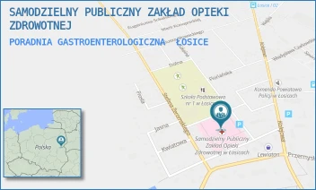 PORADNIA GASTROENTEROLOGICZNA - SAMODZIELNY PUBLICZNY ZAKŁAD OPIEKI ZDROWOTNEJ W ŁOSICACH - SŁONECZNA 1,  ŁOSICE