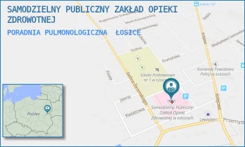 PORADNIA PULMONOLOGICZNA - SAMODZIELNY PUBLICZNY ZAKŁAD OPIEKI ZDROWOTNEJ W ŁOSICACH - SŁONECZNA 1,  ŁOSICE