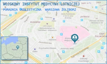 PORADNIA OKULISTYCZNA - WOJSKOWY INSTYTUT MEDYCYNY LOTNICZEJ - KRASIŃSKIEGO 54/56,  WARSZAWA ŻOLIBORZ