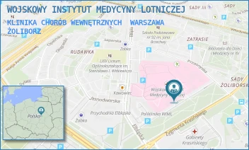 KLINIKA CHORÓB WEWNĘTRZNYCH - WOJSKOWY INSTYTUT MEDYCYNY LOTNICZEJ - KRASIŃSKIEGO 54/56,  WARSZAWA ŻOLIBORZ