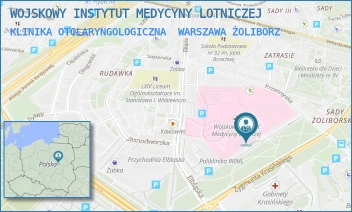 KLINIKA OTOLARYNGOLOGICZNA - WOJSKOWY INSTYTUT MEDYCYNY LOTNICZEJ - KRASIŃSKIEGO 54/56,  WARSZAWA ŻOLIBORZ