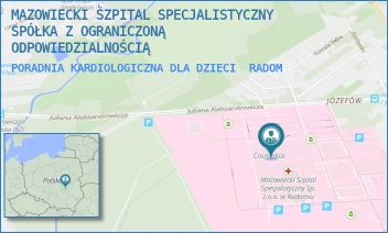 PORADNIA KARDIOLOGICZNA DLA DZIECI - MAZOWIECKI SZPITAL SPECJALISTYCZNY SPÓŁKA Z OGRANICZONĄ ODPOWIEDZIALNOŚCIĄ - J. ALEKSANDROWICZA 5,  RADOM