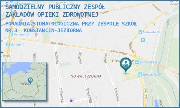 PORADNIA STOMATOLOGICZNA PRZY ZESPOLE SZKÓŁ NR.3 - SAMODZIELNY PUBLICZNY ZESPÓŁ ZAKŁADÓW OPIEKI ZDROWOTNEJ - BIELAWSKA 57.,  KONSTANCIN-JEZIORNA