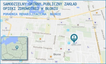 PORADNIA REHABILITACYJNA - SAMODZIELNY GMINNY PUBLICZNY ZAKŁAD OPIEKI ZDROWOTNEJ W BŁONIU - PILSUDSKIEGO 2/4,  BŁONIE