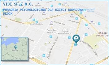 PORADNIA PSYCHOLOGICZNA DLA DZIECI DWORCOWA - VIDE SP.Z O.O. - DWORCOWA 14,  PŁOCK