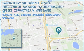 ODDZIAŁ XIII DZIENNY ZABURZEŃ NERWICOWYCH - SAMODZIELNY WOJEWÓDZKI ZESPÓŁ PUBLICZNYCH ZAKŁADÓW PSYCHIATRYCZNEJ OPIEKI ZDROWOTNEJ W WARSZAWIE - DOLNA 42,  WARSZAWA