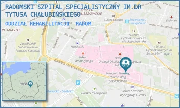 ODDZIAŁ REHABILITACJI - RADOMSKI SZPITAL SPECJALISTYCZNY IM. DR TYTUSA CHAŁUBIŃSKIEGO - TOCHTERMANA 1,  RADOM