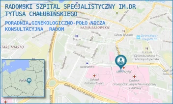 PORADNIA GINEKOLOGICZNO-POŁONICZA KONSULTACYJNA - RADOMSKI SZPITAL SPECJALISTYCZNY IM. DR TYTUSA CHAŁUBIŃSKIEGO - TOCHTERMANA 1,  RADOM