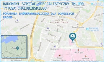 PORADNIA ENDOKRYNOLOGICZNA DLA DOROSŁYCH - RADOMSKI SZPITAL SPECJALISTYCZNY IM. DR TYTUSA CHAŁUBIŃSKIEGO - LEKARSKA 4,  RADOM