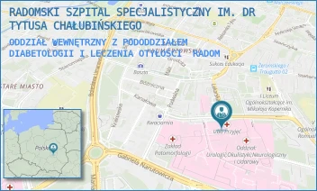ODDZIAŁ WEWNĘTRZNY Z PODODDZIAŁEM DIABETOLOGII I LECZENIA OTYŁOŚCI - RADOMSKI SZPITAL SPECJALISTYCZNY IM. DR TYTUSA CHAŁUBIŃSKIEGO - TOCHTERMANA 1,  RADOM