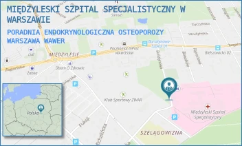 PORADNIA ENDOKRYNOLOGICZNA OSTEOPOROZY - MIĘDZYLESKI SZPITAL SPECJALISTYCZNY W WARSZAWIE - BURSZTYNOWA 2,  WARSZAWA WAWER