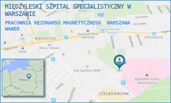 PRACOWNIA REZONANSU MAGNETYCZNEGO - MIĘDZYLESKI SZPITAL SPECJALISTYCZNY W WARSZAWIE - BURSZTYNOWA 2,  WARSZAWA WAWER