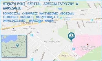 PODODDZIAŁ CHIRURGII NACZYNIOWEJ ODDZIAŁU CHIRURGII OGÓLNEJ, NACZYNIOWEJ I ONKOLOGICZNEJ - MIĘDZYLESKI SZPITAL SPECJALISTYCZNY W WARSZAWIE - BURSZTYNOWA 2,  WARSZAWA WAWER