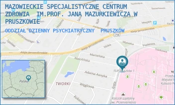 ODDZIAŁ DZIENNY PSYCHIATRYCZNY - MAZOWIECKIE SPECJALISTYCZNE CENTRUM ZDROWIA  IM.PROF. JANA MAZURKIEWICZA W PRUSZKOWIE - PARTYZANTÓW 2/4,  PRUSZKÓW
