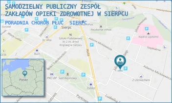 PORADNIA CHORÓB PŁUC - SAMODZIELNY PUBLICZNY ZESPÓŁ ZAKŁADÓW OPIEKI ZDROWOTNEJ W SIERPCU - SŁOWACKIEGO 16,  SIERPC