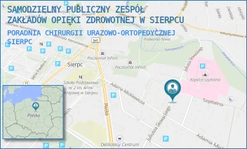 PORADNIA CHIRURGII URAZOWO-ORTOPEDYCZNEJ - SAMODZIELNY PUBLICZNY ZESPÓŁ ZAKŁADÓW OPIEKI ZDROWOTNEJ W SIERPCU - SŁOWACKIEGO 32,  SIERPC