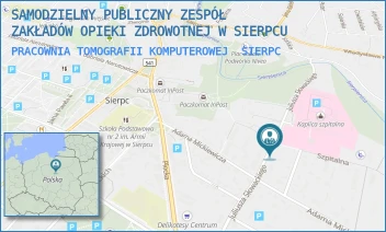 PRACOWNIA TOMOGRAFII KOMPUTEROWEJ - SAMODZIELNY PUBLICZNY ZESPÓŁ ZAKŁADÓW OPIEKI ZDROWOTNEJ W SIERPCU - SŁOWACKIEGO 32,  SIERPC