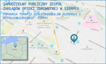 PORADNIA TERAPII UZALEŻNIENIA OD ALKOHOLU I WSPÓŁUZALEŻNIENIA - SAMODZIELNY PUBLICZNY ZESPÓŁ ZAKŁADÓW OPIEKI ZDROWOTNEJ W SIERPCU - SŁOWACKIEGO 16,  SIERPC