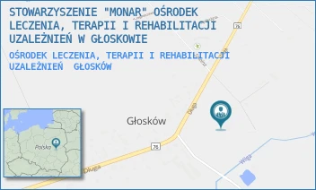 OŚRODEK LECZENIA, TERAPII I REHABILITACJI UZALEŻNIEŃ - STOWARZYSZENIE "MONAR" OŚRODEK LECZENIA, TERAPII I REHABILITACJI UZALEŻNIEŃ W GŁOSKOWIE - GŁOSKÓW 43,  GŁOSKÓW