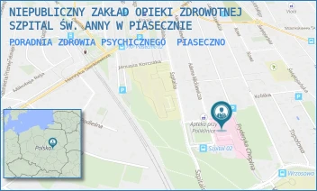PORADNIA ZDROWIA PSYCHICZNEGO - NIEPUBLICZNY ZAKŁAD OPIEKI ZDROWOTNEJ SZPITAL ŚW. ANNY W PIASECZNIE - MICKIEWICZA 39,  PIASECZNO