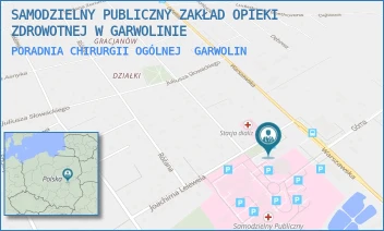 PORADNIA CHIRURGII OGÓLNEJ - SAMODZIELNY PUBLICZNY ZAKŁAD OPIEKI ZDROWOTNEJ W GARWOLINIE - LUBELSKA 50,  GARWOLIN
