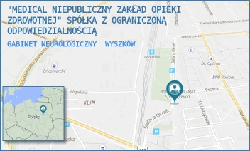 GABINET NEUROLOGICZNY - "MEDICAL NIEPUBLICZNY ZAKŁAD OPIEKI ZDROWOTNEJ" SPÓŁKA Z OGRANICZONĄ ODPOWIEDZIALNOŚCIĄ - OKRZEI 79,  WYSZKÓW