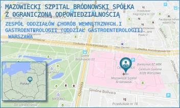 ZESPÓŁ ODDZIAŁÓW CHORÓB WEWNĘTRZNYCH I GASTROENTEROLOGII (ODDZIAŁ GASTROENTEROLOGII) - MAZOWIECKI SZPITAL BRÓDNOWSKI SPÓŁKA Z OGRANICZONĄ ODPOWIEDZIALNOŚCIĄ - KONDRATOWICZA 8,  WARSZAWA