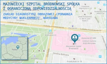 ZAKŁAD DIAGNOSTYKI OBRAZOWEJ (PORADNIA MEDYCYNY NUKLEARNEJ) - MAZOWIECKI SZPITAL BRÓDNOWSKI SPÓŁKA Z OGRANICZONĄ ODPOWIEDZIALNOŚCIĄ - KONDRATOWICZA 8,  WARSZAWA