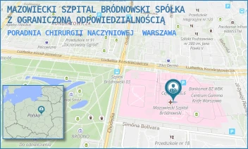 PORADNIA CHIRURGII NACZYNIOWEJ - MAZOWIECKI SZPITAL BRÓDNOWSKI SPÓŁKA Z OGRANICZONĄ ODPOWIEDZIALNOŚCIĄ - KONDRATOWICZA 8,  WARSZAWA