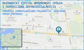 PORADNIA GINEKOLOGICZNO-POŁOŻNICZA - MAZOWIECKI SZPITAL BRÓDNOWSKI SPÓŁKA Z OGRANICZONĄ ODPOWIEDZIALNOŚCIĄ - GROCHOWSKA 278,  WARSZAWA PRAGA-POŁUDNIE