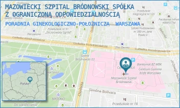 PORADNIA GINEKOLOGICZNO-POŁOŻNICZA - MAZOWIECKI SZPITAL BRÓDNOWSKI SPÓŁKA Z OGRANICZONĄ ODPOWIEDZIALNOŚCIĄ - KONDRATOWICZA 8,  WARSZAWA