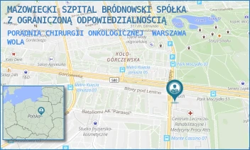 PORADNIA CHIRURGII ONKOLOGICZNEJ - MAZOWIECKI SZPITAL BRÓDNOWSKI SPÓŁKA Z OGRANICZONĄ ODPOWIEDZIALNOŚCIĄ - GÓRCZEWSKA 89,  WARSZAWA WOLA