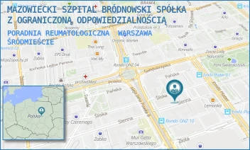 PORADNIA REUMATOLOGICZNA - MAZOWIECKI SZPITAL BRÓDNOWSKI SPÓŁKA Z OGRANICZONĄ ODPOWIEDZIALNOŚCIĄ - ŚLISKA 5,  WARSZAWA ŚRÓDMIEŚCIE