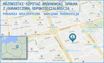 PORADNIA OKULISTYCZNA - MAZOWIECKI SZPITAL BRÓDNOWSKI SPÓŁKA Z OGRANICZONĄ ODPOWIEDZIALNOŚCIĄ - ŚLISKA 5,  WARSZAWA ŚRÓDMIEŚCIE