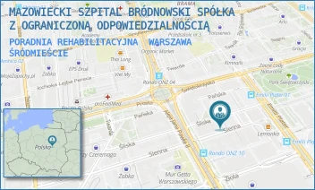 PORADNIA REHABILITACYJNA - MAZOWIECKI SZPITAL BRÓDNOWSKI SPÓŁKA Z OGRANICZONĄ ODPOWIEDZIALNOŚCIĄ - ŚLISKA 5,  WARSZAWA ŚRÓDMIEŚCIE