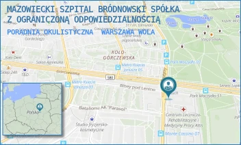 PORADNIA OKULISTYCZNA - MAZOWIECKI SZPITAL BRÓDNOWSKI SPÓŁKA Z OGRANICZONĄ ODPOWIEDZIALNOŚCIĄ - GÓRCZEWSKA 89,  WARSZAWA WOLA