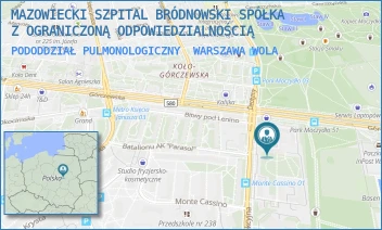 PODODDZIAŁ PULMONOLOGICZNY - MAZOWIECKI SZPITAL BRÓDNOWSKI SPÓŁKA Z OGRANICZONĄ ODPOWIEDZIALNOŚCIĄ - GÓRCZEWSKA 89,  WARSZAWA WOLA
