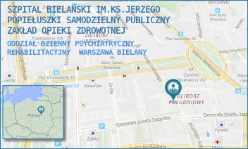 ODDZIAŁ DZIENNY PSYCHIATRYCZNY REHABILITACYJNY - SZPITAL BIELAŃSKI IM.KS.JERZEGO POPIEŁUSZKI SAMODZIELNY PUBLICZNY ZAKŁAD OPIEKI ZDROWOTNEJ - FELIŃSKIEGO 8,  WARSZAWA BIELANY