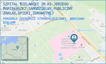 PORADNIA CHIRURGII STOMATOLOGICZNEJ - SZPITAL BIELAŃSKI IM.KS.JERZEGO POPIEŁUSZKI SAMODZIELNY PUBLICZNY ZAKŁAD OPIEKI ZDROWOTNEJ - CEGŁOWSKA 80,  WARSZAWA BIELANY