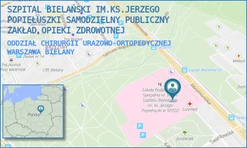 ODDZIAŁ CHIRURGII URAZOWO-ORTOPEDYCZNEJ - SZPITAL BIELAŃSKI IM.KS.JERZEGO POPIEŁUSZKI SAMODZIELNY PUBLICZNY ZAKŁAD OPIEKI ZDROWOTNEJ - CEGŁOWSKA 80,  WARSZAWA BIELANY