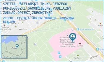 ZESPÓŁ LECZENIA ŚRODOWISKOWEGO - SZPITAL BIELAŃSKI IM.KS.JERZEGO POPIEŁUSZKI SAMODZIELNY PUBLICZNY ZAKŁAD OPIEKI ZDROWOTNEJ - CEGŁOWSKA 80,  WARSZAWA BIELANY