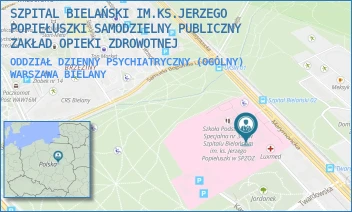 ODDZIAŁ DZIENNY PSYCHIATRYCZNY (OGÓLNY) - SZPITAL BIELAŃSKI IM.KS.JERZEGO POPIEŁUSZKI SAMODZIELNY PUBLICZNY ZAKŁAD OPIEKI ZDROWOTNEJ - CEGŁOWSKA 80,  WARSZAWA BIELANY