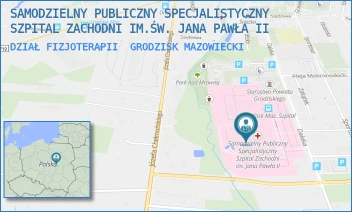DZIAŁ FIZJOTERAPII - SAMODZIELNY PUBLICZNY SPECJALISTYCZNY SZPITAL ZACHODNI IM.ŚW. JANA PAWŁA II - DALEKA 11,  GRODZISK MAZOWIECKI