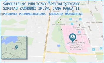 PORADNIA PULMONOLOGICZNA - SAMODZIELNY PUBLICZNY SPECJALISTYCZNY SZPITAL ZACHODNI IM.ŚW. JANA PAWŁA II - DALEKA 11,  GRODZISK MAZOWIECKI