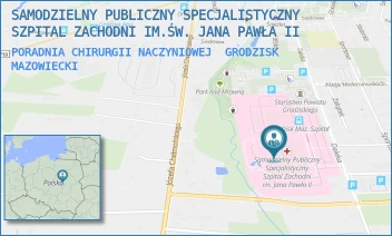 PORADNIA CHIRURGII NACZYNIOWEJ - SAMODZIELNY PUBLICZNY SPECJALISTYCZNY SZPITAL ZACHODNI IM.ŚW. JANA PAWŁA II - DALEKA 11,  GRODZISK MAZOWIECKI